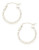 Fine Jewellery 4Kt White Gold Rhodium Plated 1.5X15Mm Hollow Square Tube Hoops - WHITE GOLD