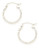 Fine Jewellery 4Kt White Gold Rhodium Plated 1.5X15Mm Hollow Square Tube Hoops - White Gold