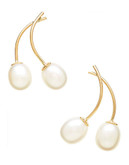 Fine Jewellery 10K Yellow Gold And Freshwater Pearl Earrings - Pearl