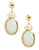 Fine Jewellery 14K Yellow Gold Oval Opal Drop Earrings - Opal