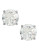 Fine Jewellery 14K White Gold Cubic Zirconia Earrings - CUBIC ZIRCONIA