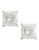 Fine Jewellery 14K White Gold Square Cubic Zirconia Earrings - Cubic Zirconia
