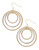 Fine Jewellery 14K Yellow Gold And Sterling Silver Triple Circle Dangle Earrings - Gold/Silver