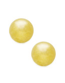 Fine Jewellery 8Kt Yellow Gold 4mm High Polished Ball Post Earrings - Yellow Gold