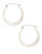 Fine Jewellery 14Kt White Gold Rhodium Plated 18Mm Polished Hollow Back To Back Hoops. - WHITE GOLD
