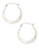 Fine Jewellery 14Kt White Gold Rhodium Plated 18Mm Polished Hollow Back To Back Hoops. - White Gold