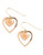 Fine Jewellery 14K Yellow And Rose Gold Two Heart Drop Earrings - Two Tone Gold