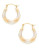 Fine Jewellery 14kt 15mm Yellow White And Pink Gold Hoops With 14KT Hinged Earwires And Snap In Closure - TRI COLOUR GOLD