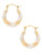 Fine Jewellery 14kt 15mm Yellow White And Pink Gold Hoops With 14KT Hinged Earwires And Snap In Closure - Tri Colour Gold