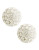 Fine Jewellery 14K Yellow Gold White Crystal Ball Earrings - CRYSTAL