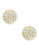 Fine Jewellery 14K Yellow Gold White Crystal Ball Earrings - CRYSTAL