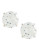 Fine Jewellery 14Kt Wg Earrings Set With 6Mm Rd Cubic Zirconia Stones. - CUBIC ZIRCONIA