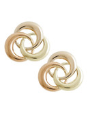 Fine Jewellery 14K Tri Colour Love Knot Earrings - Tri Colour