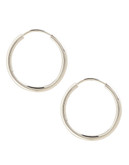 Fine Jewellery 14K White Gold Endless Hoop Earrings - White Gold