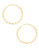 Fine Jewellery 14K Yellow Gold 12mm Full Diamond Cut Endless Tube Hoops - Yellow