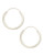Fine Jewellery 14K White Gold Rhodium Plated 12mm Endless Tube Hoops - Open White