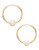 Fine Jewellery 10Kt Yellow Gold 14mm Hoops With 4mm White Freshwater Pearl Beads - PEARL