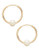 Fine Jewellery 10Kt Yellow Gold 14mm Hoops With 4mm White Freshwater Pearl Beads - Pearl