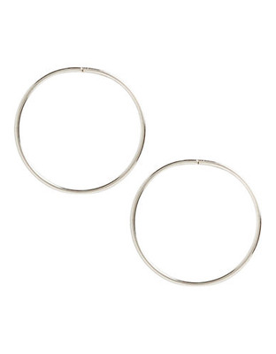 Fine Jewellery 14K White Gold Endless Hoops - White Gold