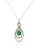 Effy 14k White and Yellow Gold Diamond Yellow Diamond Emerald Pendant - EMERALD