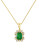 Effy 14k Yellow Gold Diamond Emerald Pendant - EMERALD