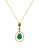 Effy 14K Yellow Gold Diamond Emerald Pendant - EMERALD