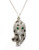 Effy 14K White Gold, White And Black Diamond And Emerald Pendant - Emerald