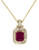 Effy Ruby And Diamond Pendant In 14 Kt Yellow Gold 54Ct Tw - Yellow Gold