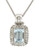 Effy 14K White Gold, Diamond And Aquamarine Pendant - Diamond