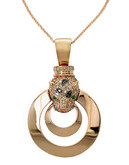 Effy 14K Rose Gold, Diamond And Emerald Leopard Pendant - Rose Gold