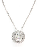 Effy 14K White Gold 055ct Diamond Circle Pendant - Diamond