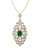 Effy 14K Yellow Gold Diamond And Emerald Pendant - EMERALD