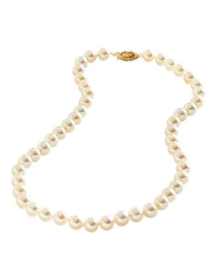 Fine Jewellery 14K Yellow Gold Akoya Pearl Strand Necklace - Pearl