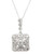 Fine Jewellery 14K White Gold Square Shaped Diamond Pendant - Diamond