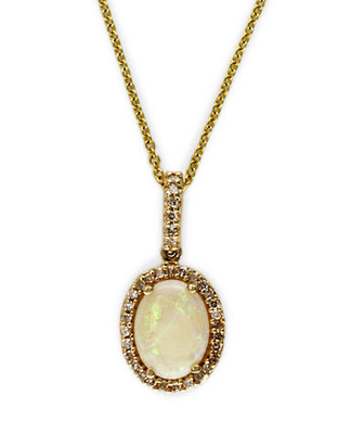 Effy 14K Yellow Gold, Diamond And Opal Pendant - Natural