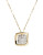 Fine Jewellery 14K Yellow Gold Square Diamond Necklace - DIAMOND