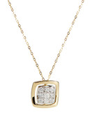 Fine Jewellery 14K Yellow Gold Square Diamond Necklace - Diamond