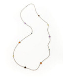 Town & Country Sterling Silver 14K Yellow Gold And Multi Coloured Gemstone Necklace - Multi Semi Precious Stone mix