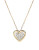 Fine Jewellery 14K Yellow Gold Necklace with Pave Diamond Heart Pendant - DIAMOND