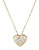Fine Jewellery 14K Yellow Gold Necklace with Pave Diamond Heart Pendant - Diamond