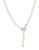 Fine Jewellery Diamond Teardrop Pendant Pearl Necklace - White