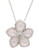 Town & Country Sterling Silver, Diamond And Rose Quartz Brazilliance Flower Pendant - Diamond