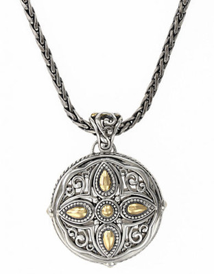 Effy 18k Yellow Gold and Silver  Pendant - Silver