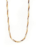 Fine Jewellery 14K Tri Colour Gold Braid Neckchain - Tri Colour Gold