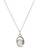 Fine Jewellery Sterling Silver Pearl Pendant Necklace with White and Black Diamonds - Silver