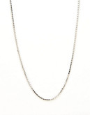 Fine Jewellery 14K White Gold Diamond Cut 8 Sided Box Link Chain - White Gold