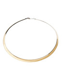 Fine Jewellery Sterling Silver And 14K Yellow Gold Light Reversible Avolto Necklace - Two Tone Colour