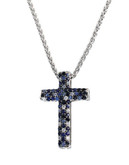 Effy Sterling Silver Sapphire Cross Pendant - Sapphire