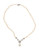 Fine Jewellery Sterling Silver V Shaped Necklace Set With 48 Round White Diamonds And Strung With 5mm Round White Freshwater Pearls - Pearl