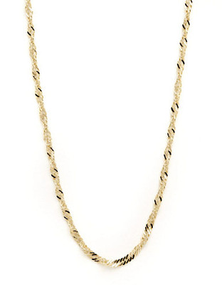 Fine Jewellery 14K Yellow Gold Singapore Chain Necklace - Yellow Gold